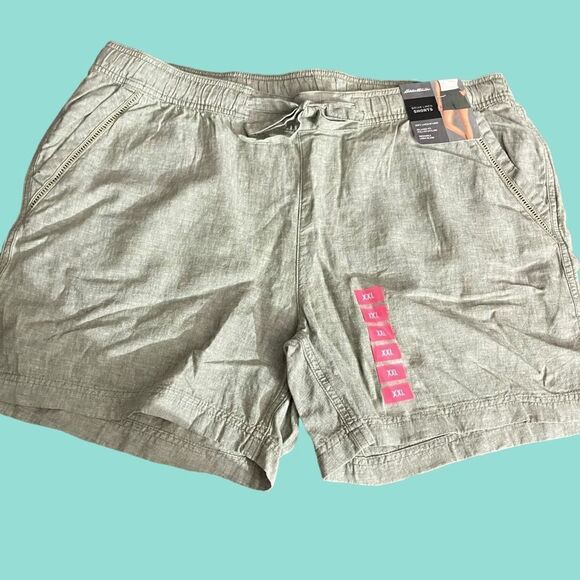 Eddie Bauer Ladies XXL Briar Linen Shorts / SZ: XXL / NWT - Picture 1 of 7